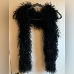 Mongolian fur (real) scarf.